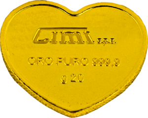 ciondolo d'oro forma cuore 20 grammi